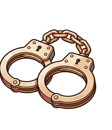 Detective handcuffs for the identified murderer