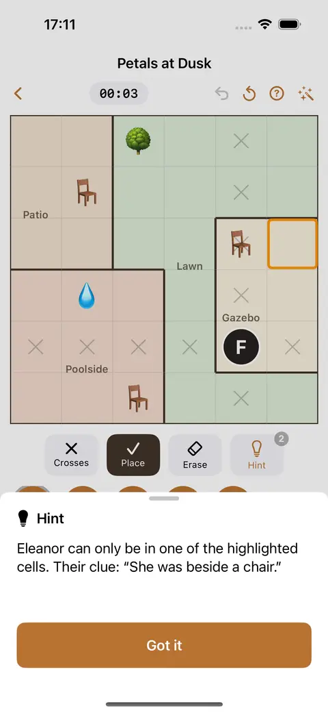 Suggerimento spiegato in Detective Sudoku