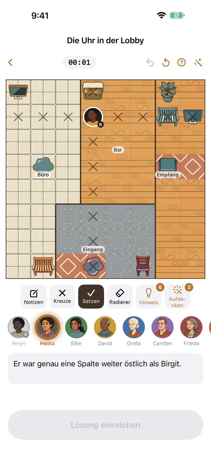 Leerer Detective-Sudoku-Spielplan