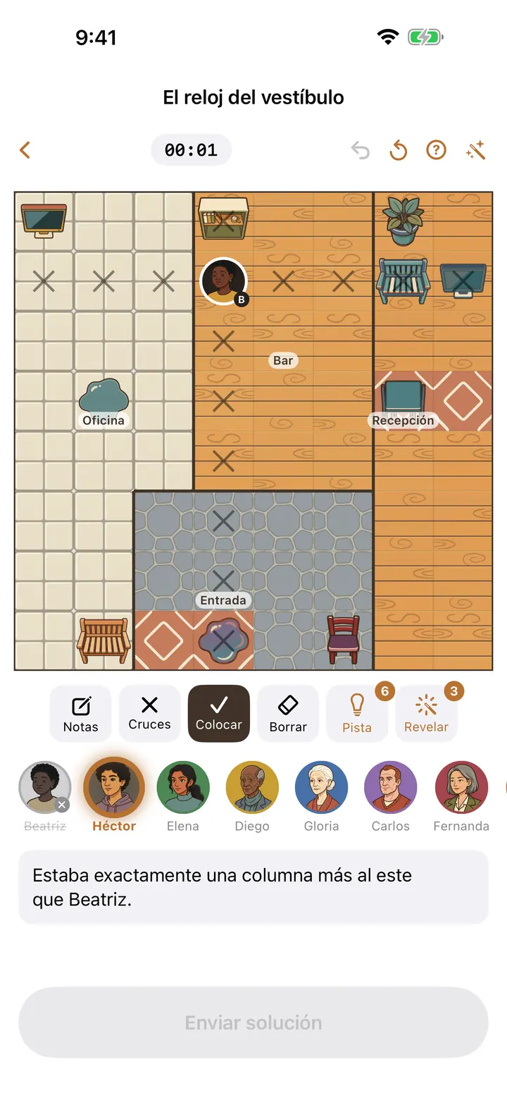 Tablero vacío de Detective Sudoku
